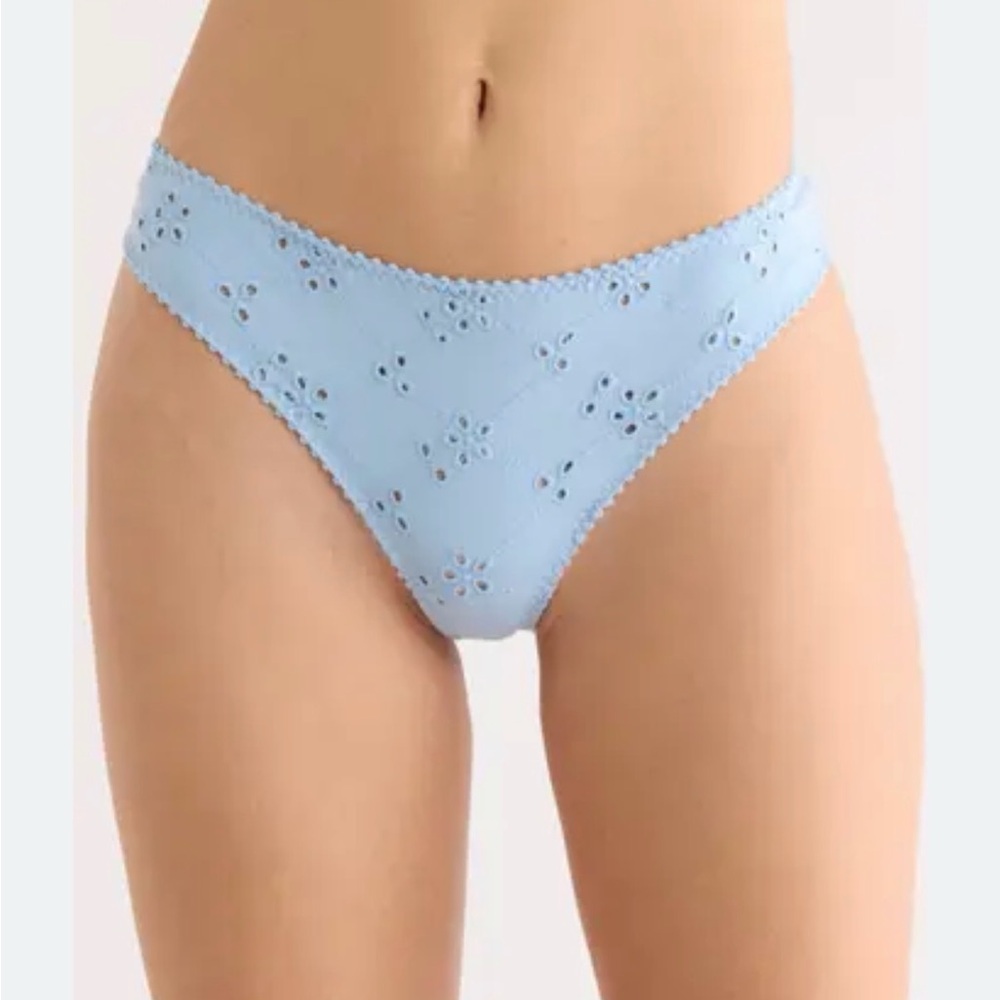 Free People blue homegrown lace thong - Picture 2 of 5
